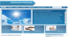 Desktop Screenshot of aktinischekeratose.com